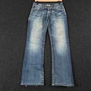 BKE Culture Bootcut Jeans Women 27x31‎ Blue Stretch Denim Embellished Pockets